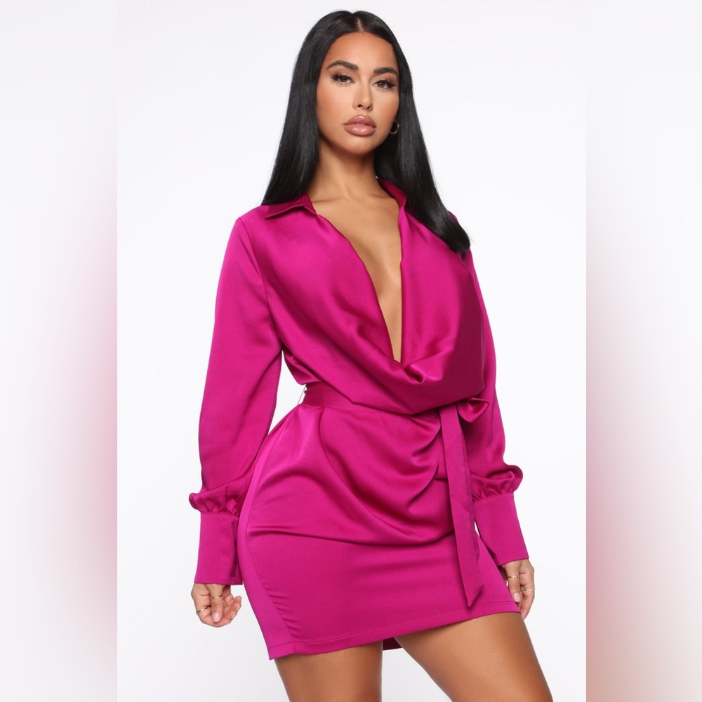 Magenta Mini Dress